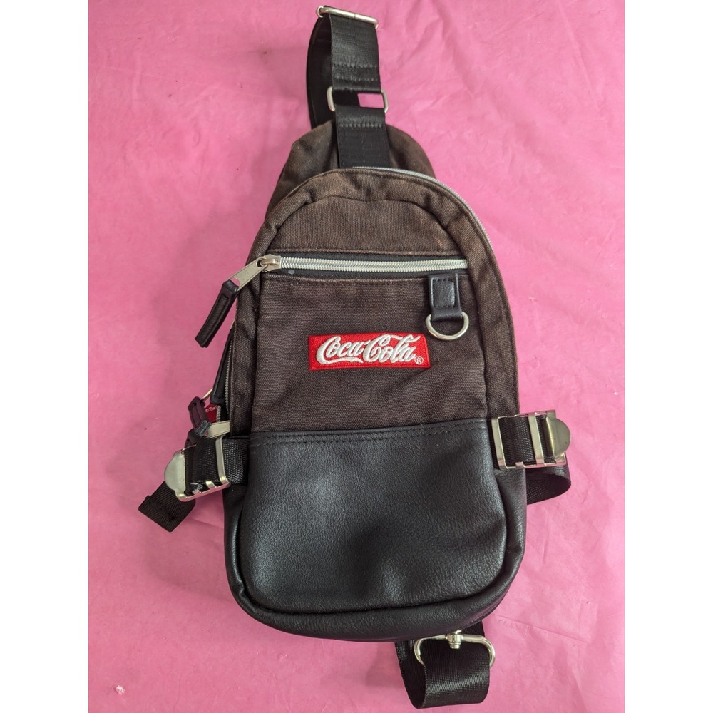 Coca Cola black crossbody small backpack purse bag licensed item